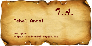 Tehel Antal névjegykártya