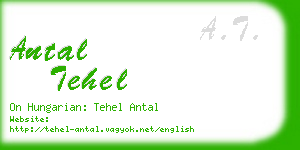 antal tehel business card